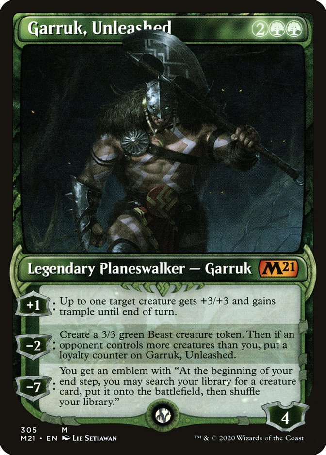 Garruk, Unleashed (Showcase) [Core Set 2021] | The Gaming Verse