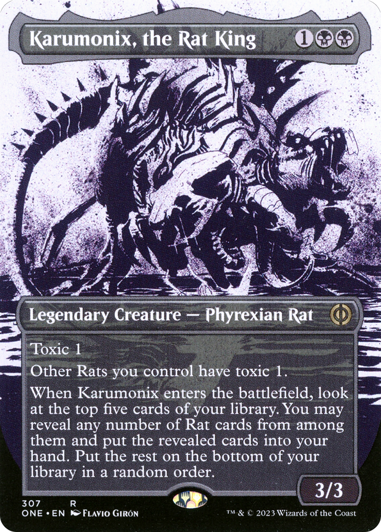 Karumonix, the Rat King (Borderless Ichor) [Phyrexia: All Will Be One] | The Gaming Verse