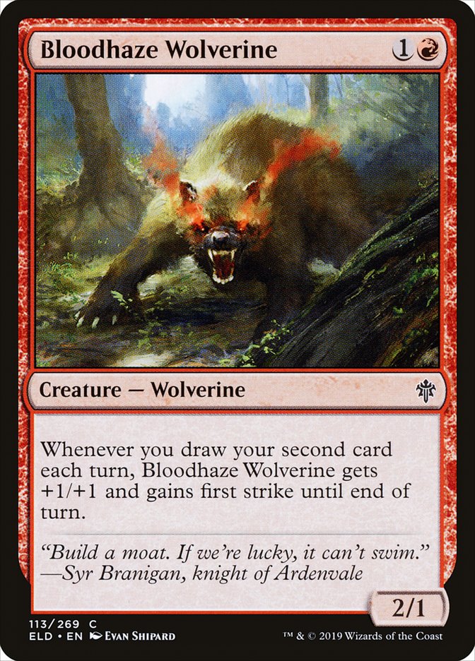 Bloodhaze Wolverine [Throne of Eldraine] | The Gaming Verse