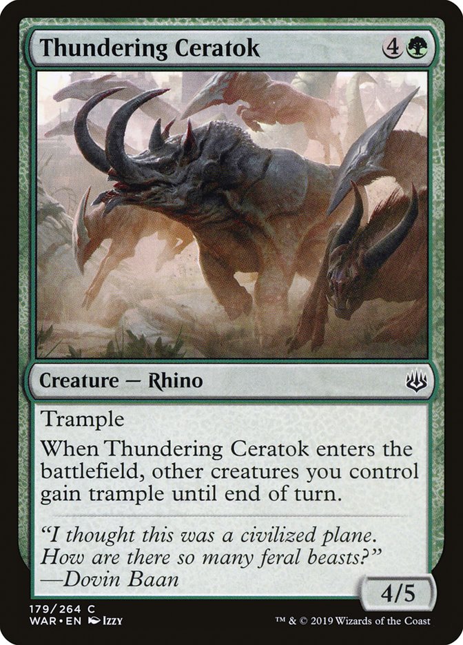 Thundering Ceratok [War of the Spark] | The Gaming Verse