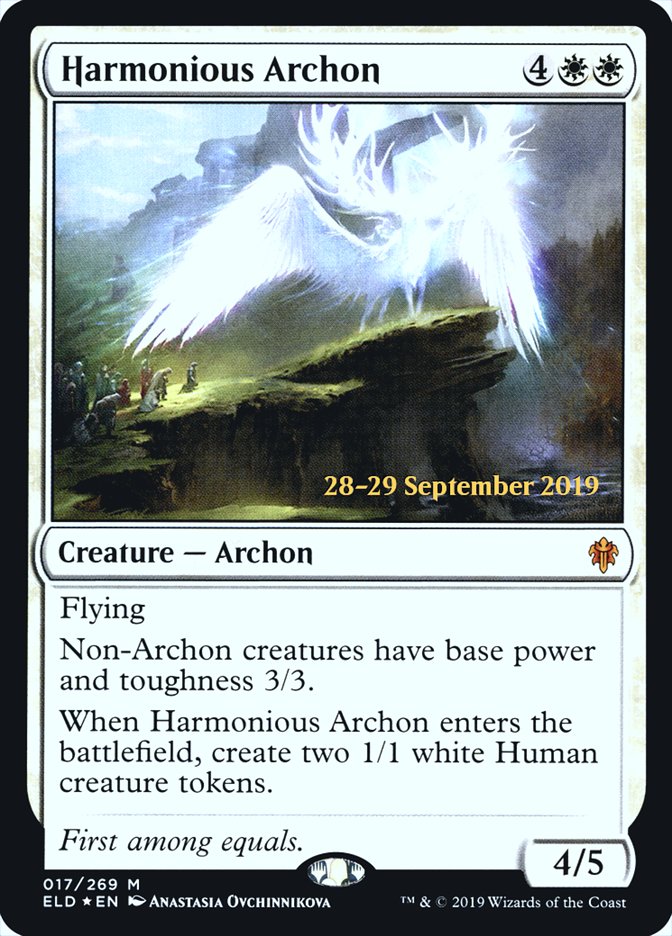 Harmonious Archon  [Throne of Eldraine Prerelease Promos] | The Gaming Verse