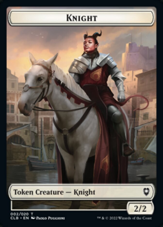 Treasure // Knight Double-sided Token [Commander Legends: Battle for Baldur's Gate Tokens] | The Gaming Verse