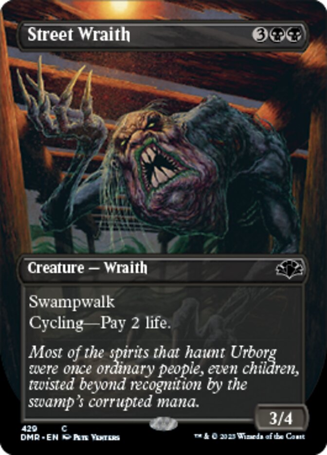 Street Wraith (Borderless Alternate Art) [Dominaria Remastered] | The Gaming Verse