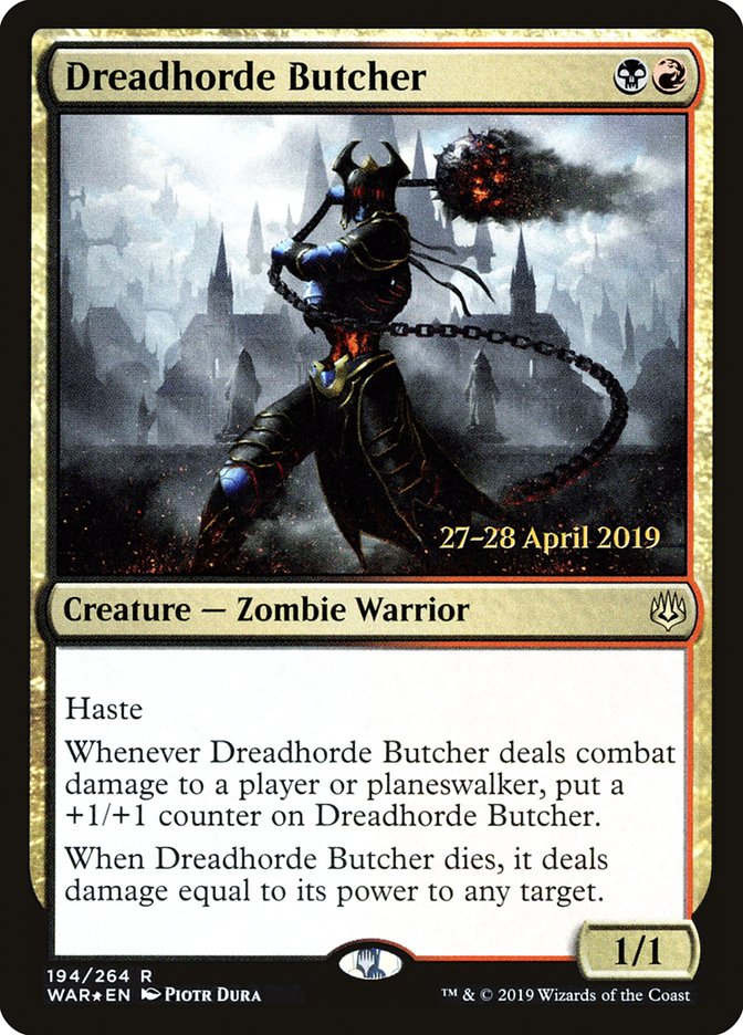 Dreadhorde Butcher  [War of the Spark Prerelease Promos] | The Gaming Verse