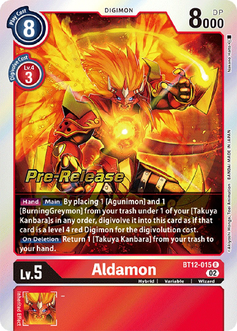 Aldamon [BT12-015] [Across Time Pre-Release Cards] | The Gaming Verse