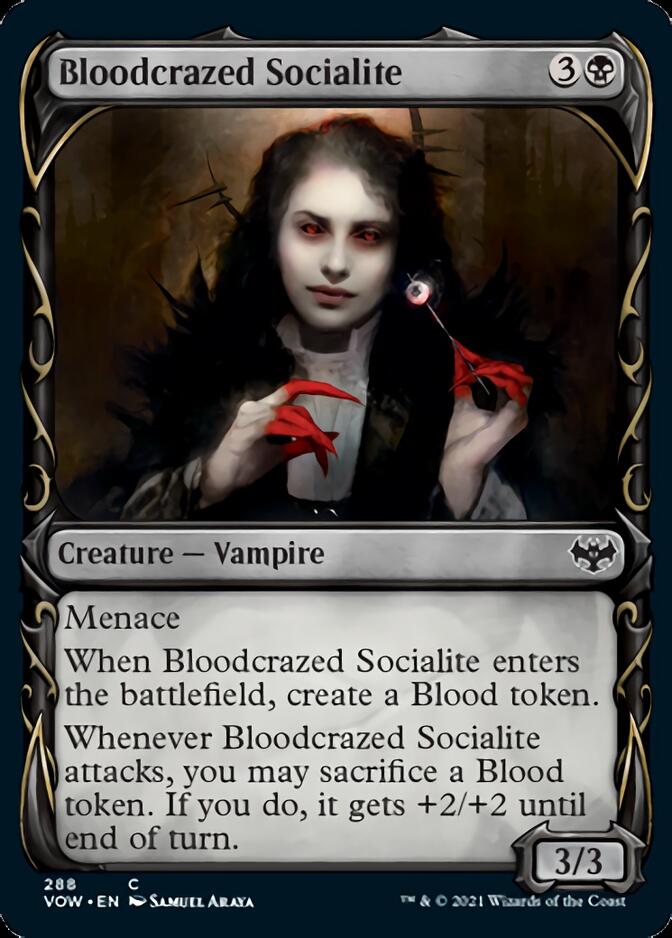 Bloodcrazed Socialite (Showcase Fang Frame) [Innistrad: Crimson Vow] | The Gaming Verse