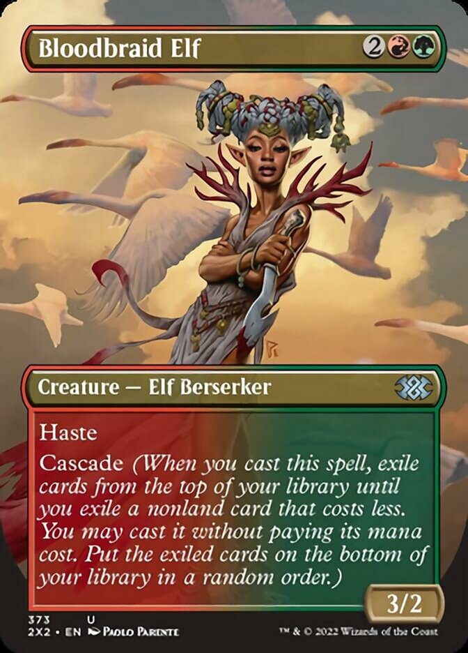 Bloodbraid Elf (Borderless Alternate Art) [Double Masters 2022] | The Gaming Verse