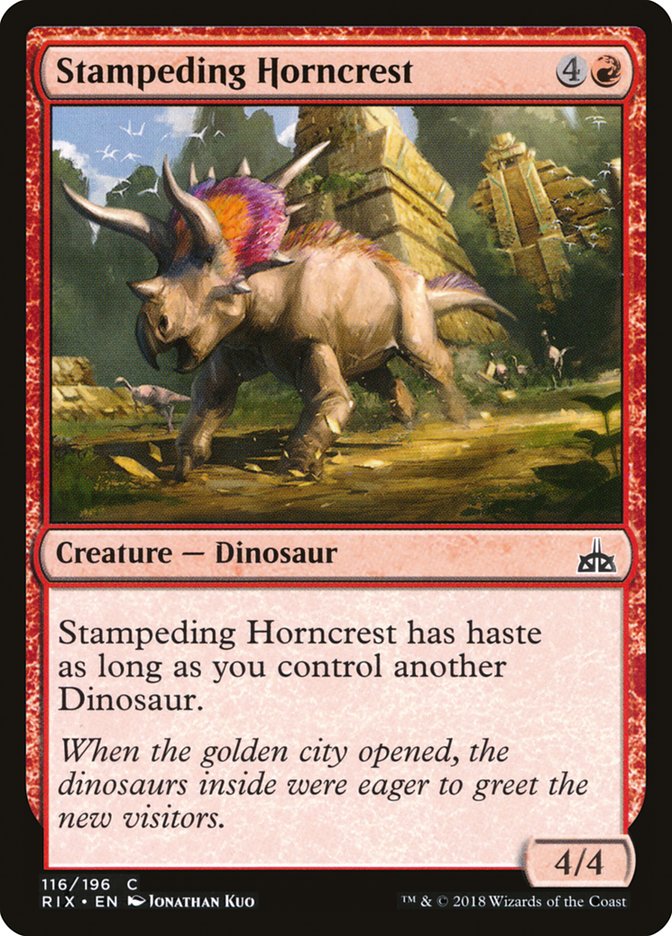 Stampeding Horncrest [Rivals of Ixalan] | The Gaming Verse