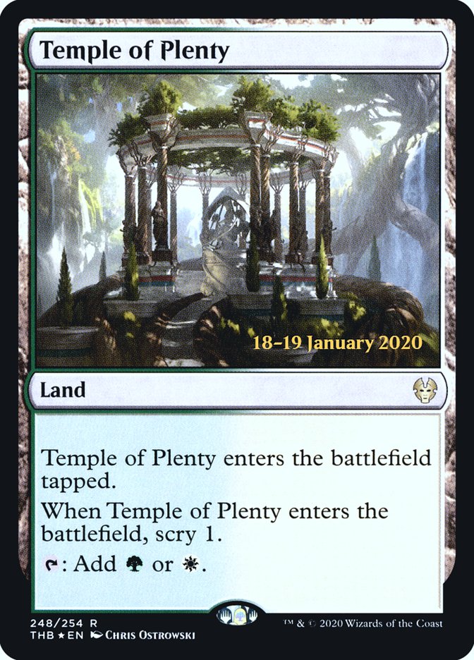 Temple of Plenty [Theros Beyond Death Prerelease Promos] | The Gaming Verse