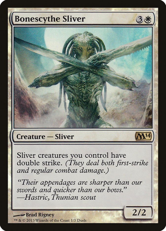 Bonescythe Sliver (Duels of the Planeswalkers Promos) [Duels of the Planeswalkers Promos 2013] | The Gaming Verse