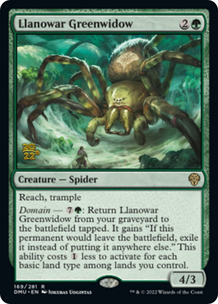 Llanowar Greenwidow [Dominaria United Prerelease Promos] | The Gaming Verse