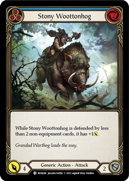 Stony Woottonhog (Blue) (Rainbow Foil) [MON286-RF] 1st Edition Rainbow Foil | The Gaming Verse