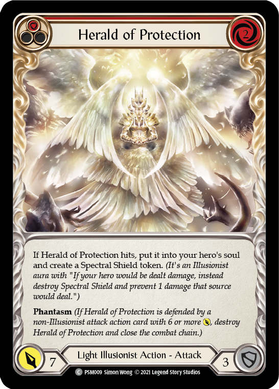 Herald of Protection (Red) [PSM009] (Monarch Prism Blitz Deck) | The Gaming Verse