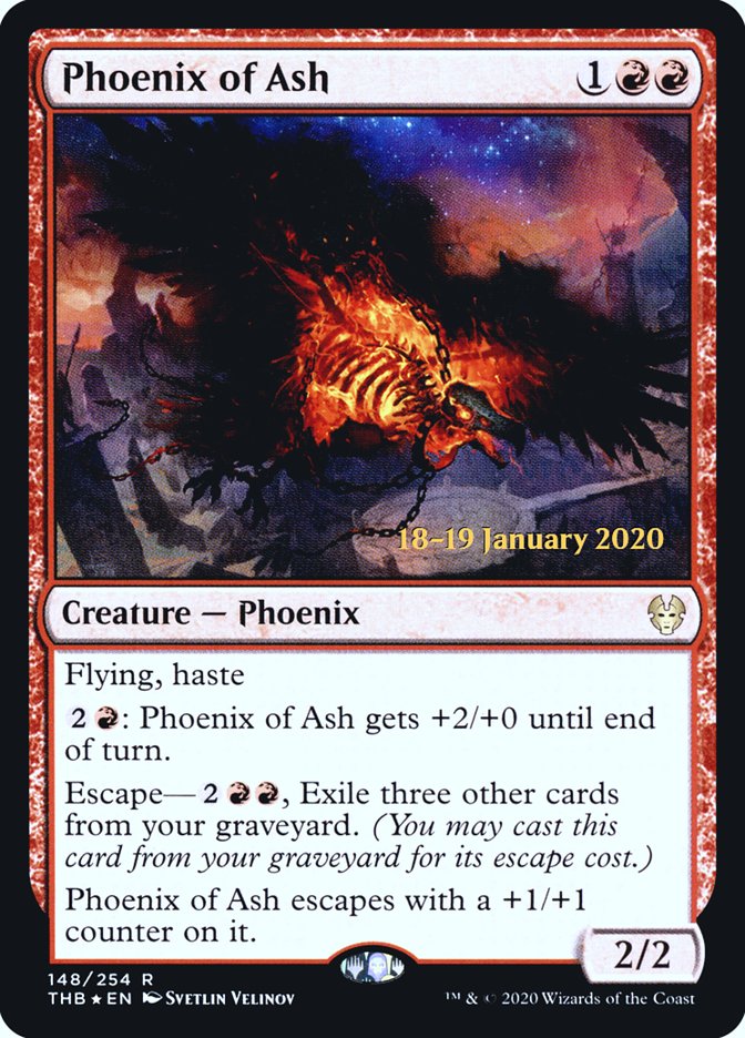 Phoenix of Ash [Theros Beyond Death Prerelease Promos] | The Gaming Verse