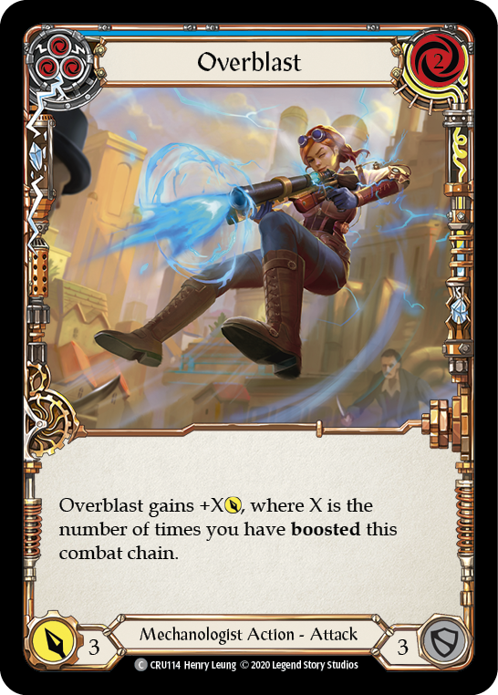 Overblast (Blue) [CRU114] 1st Edition Rainbow Foil | The Gaming Verse