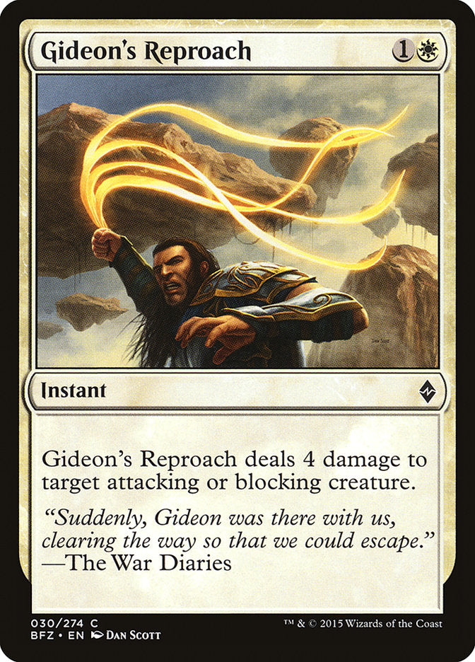 Gideon's Reproach [Battle for Zendikar] | The Gaming Verse