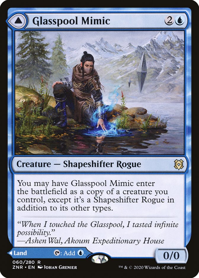 Glasspool Mimic // Glasspool Shore [Zendikar Rising] | The Gaming Verse