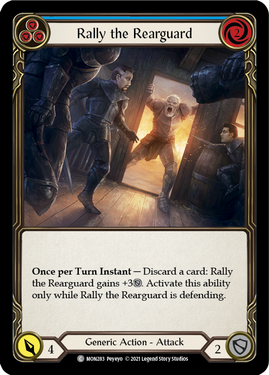 Rally the Rearguard (Blue) (Rainbow Foil) [MON283-RF] 1st Edition Rainbow Foil | The Gaming Verse