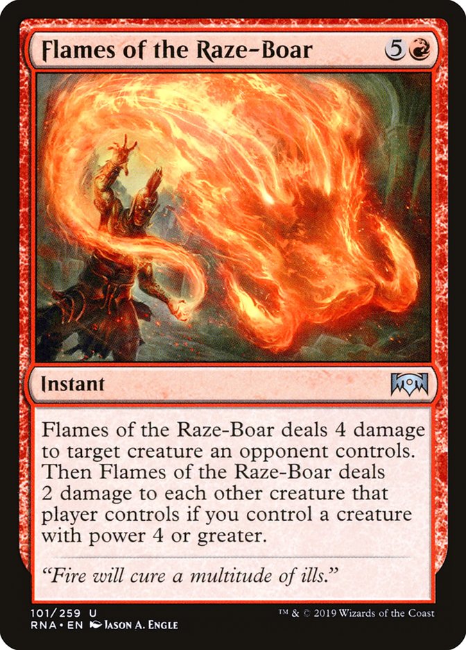 Flames of the Raze-Boar [Ravnica Allegiance] | The Gaming Verse