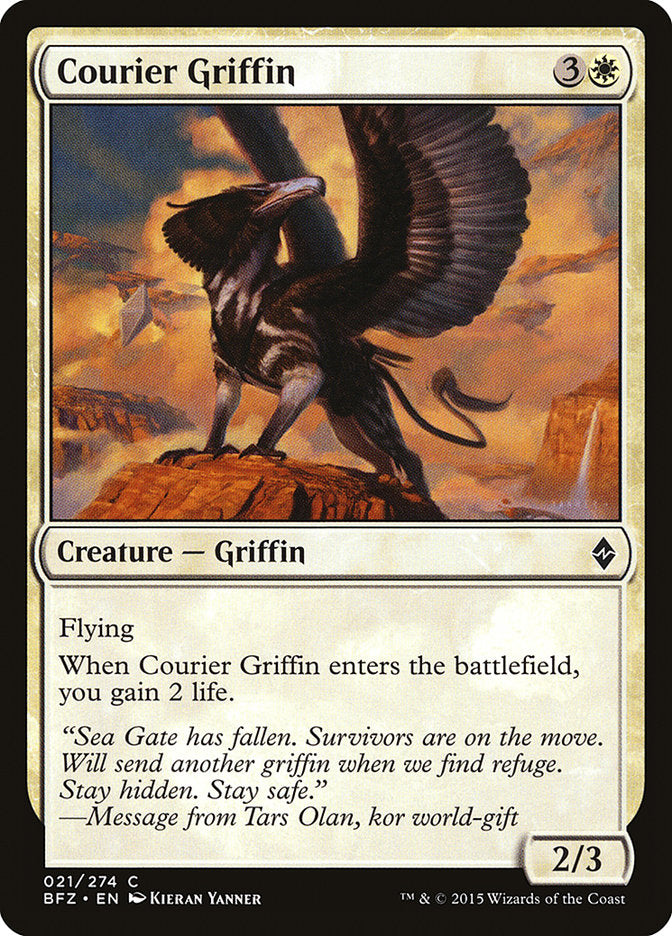 Courier Griffin [Battle for Zendikar] | The Gaming Verse