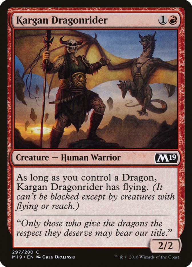 Kargan Dragonrider [Core Set 2019] | The Gaming Verse