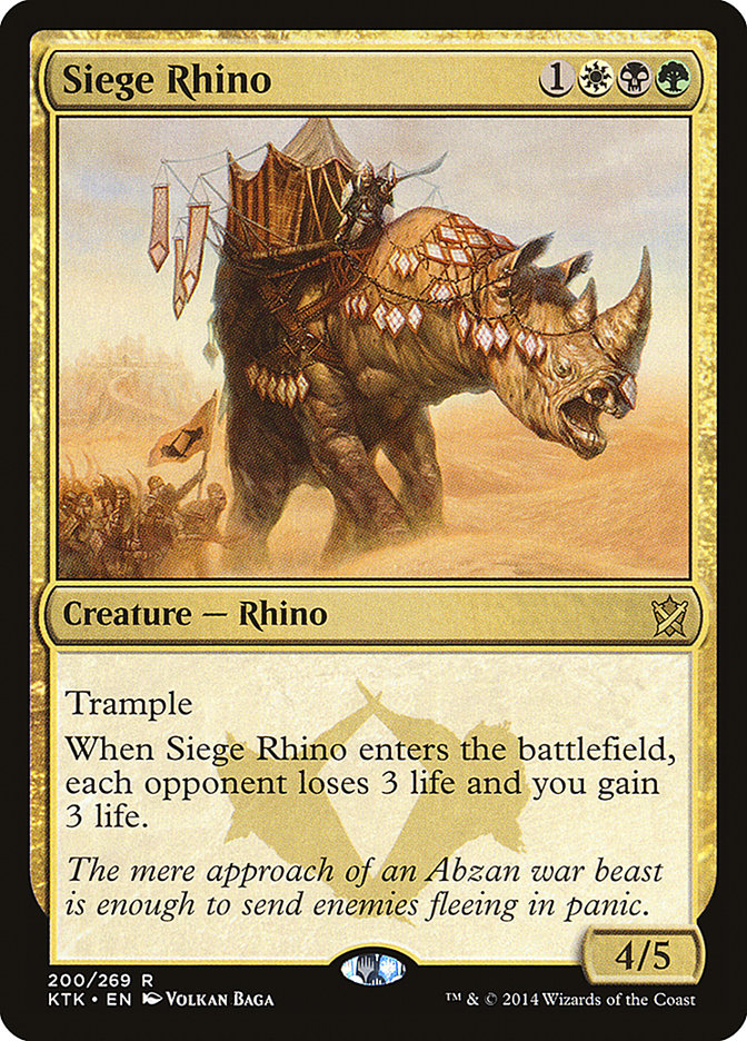 Siege Rhino [Khans of Tarkir] | The Gaming Verse