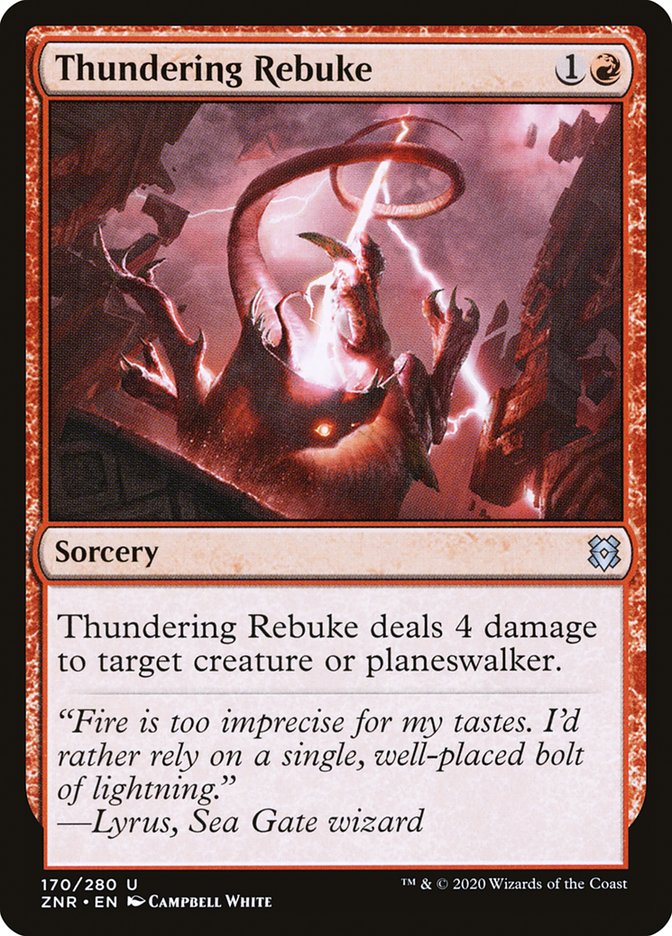 Thundering Rebuke [Zendikar Rising] | The Gaming Verse