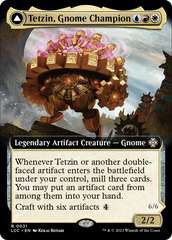 Tetzin, Gnome Champion // The Golden-Gear Colossus (Extended Art) [The Lost Caverns of Ixalan Commander] | The Gaming Verse