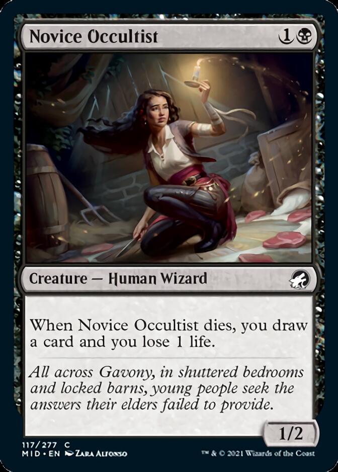 Novice Occultist [Innistrad: Midnight Hunt] | The Gaming Verse