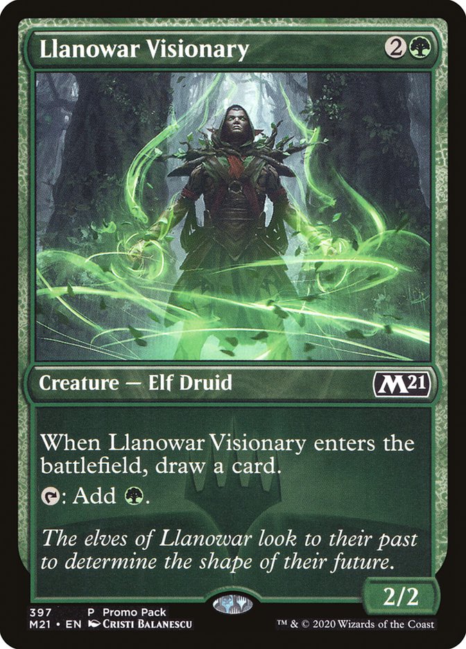 Llanowar Visionary (Promo Pack) [Core Set 2021 Promos] | The Gaming Verse