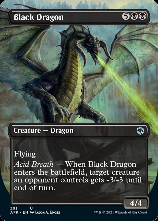 Black Dragon (Borderless Alternate Art) [Dungeons & Dragons: Adventures in the Forgotten Realms] | The Gaming Verse