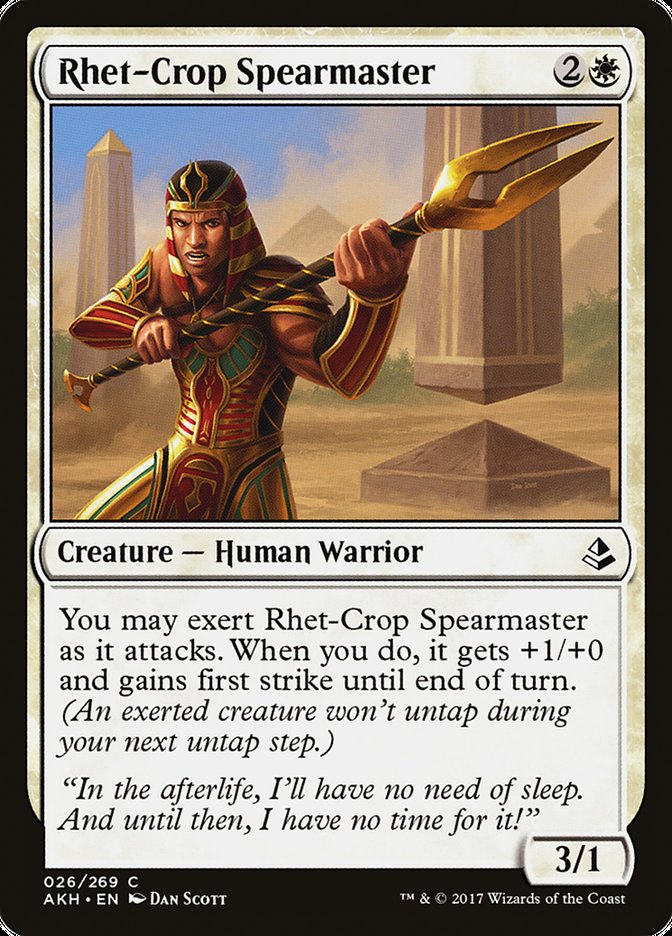 Rhet-Crop Spearmaster [Amonkhet] | The Gaming Verse