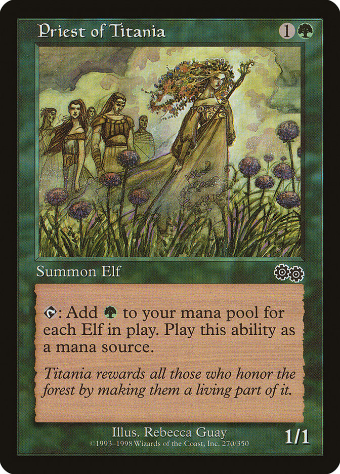 Priest of Titania [Urza's Saga] | The Gaming Verse