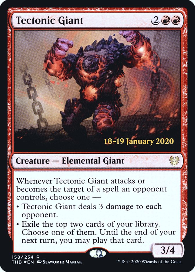 Tectonic Giant [Theros Beyond Death Prerelease Promos] | The Gaming Verse