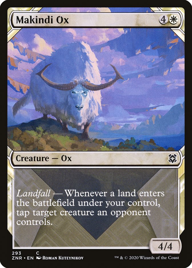 Makindi Ox (Showcase) [Zendikar Rising] | The Gaming Verse