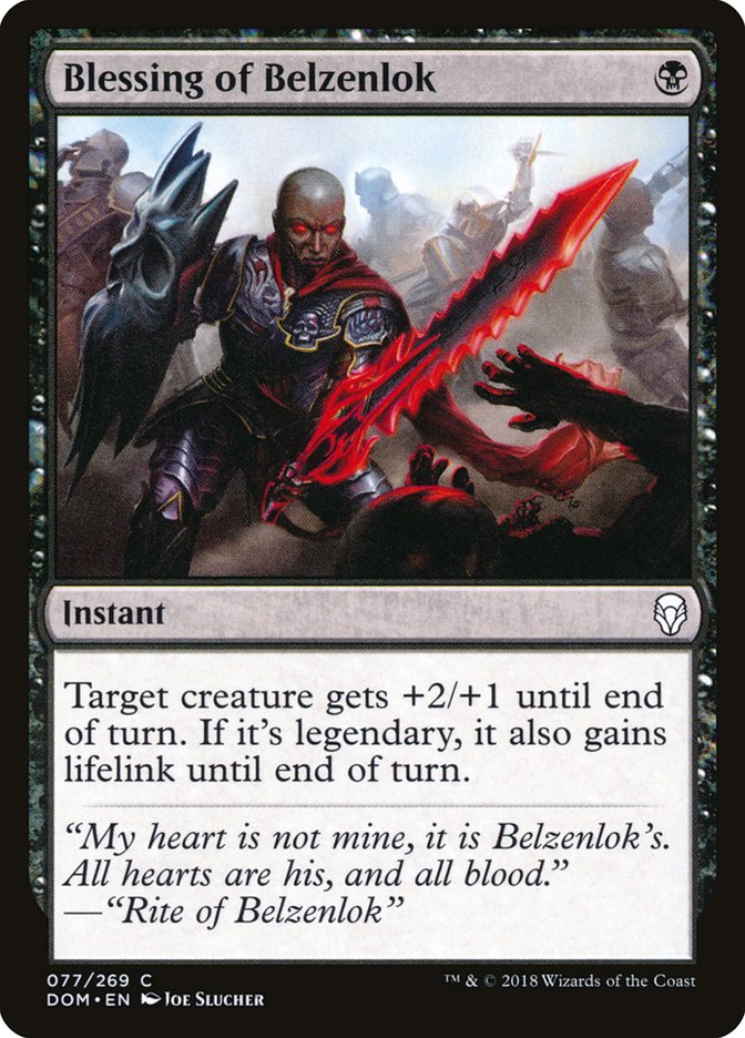 Blessing of Belzenlok [Dominaria] | The Gaming Verse