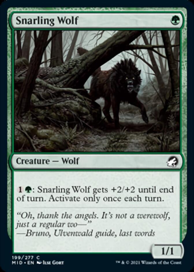 Snarling Wolf [Innistrad: Midnight Hunt] | The Gaming Verse