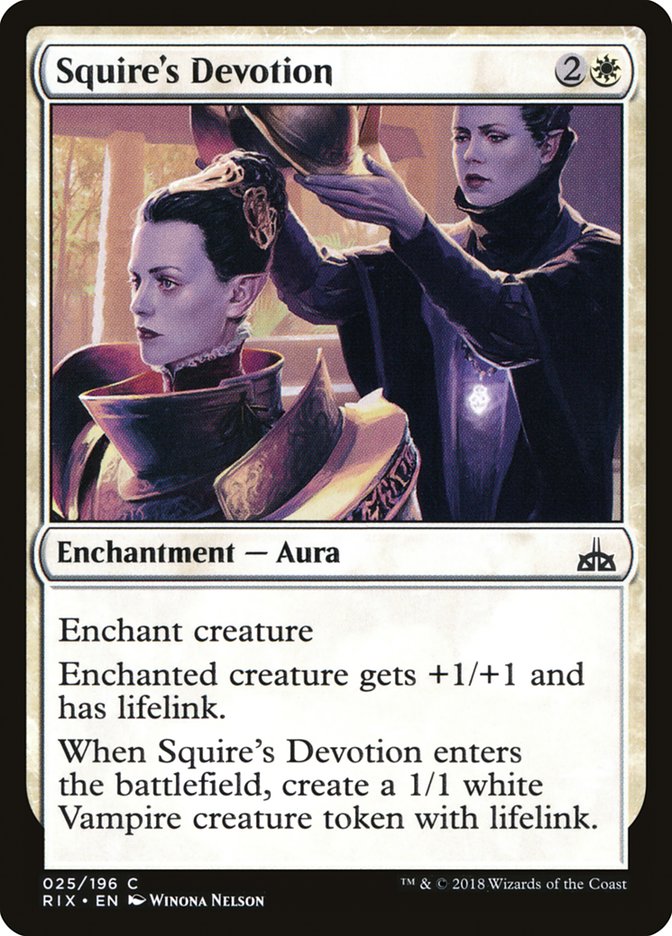 Squire's Devotion [Rivals of Ixalan] | The Gaming Verse