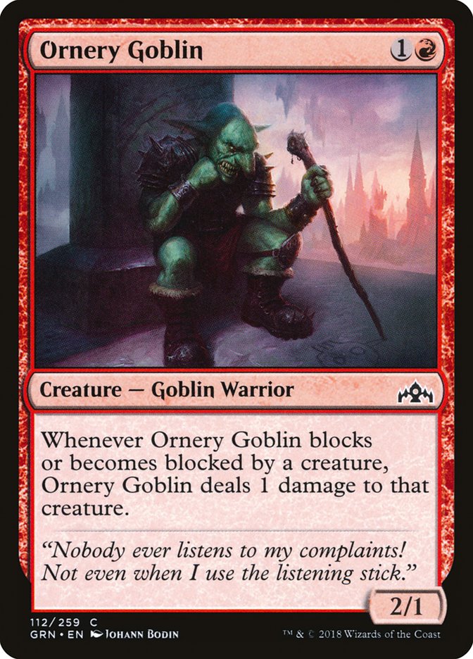 Ornery Goblin [Guilds of Ravnica] | The Gaming Verse