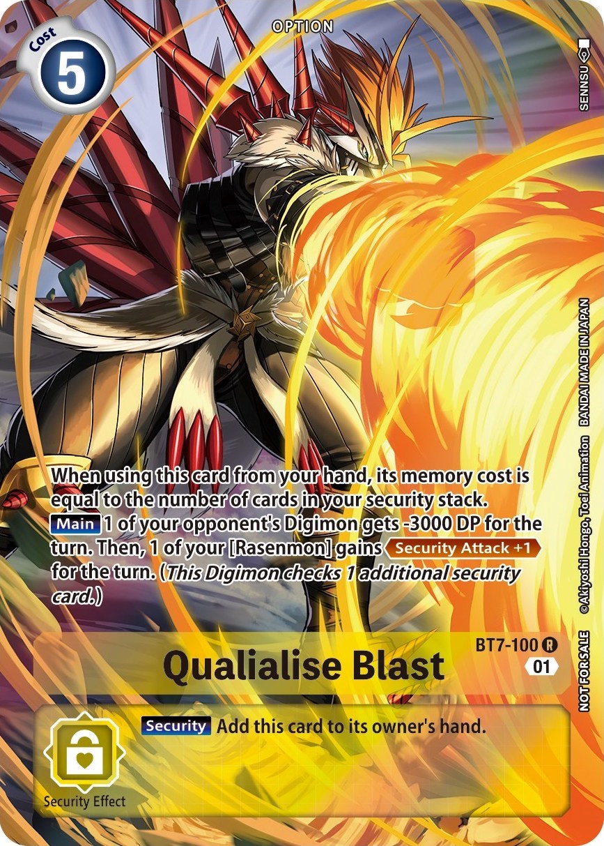 Qualialise Blast [BT7-100] (Summer 2022 Dash Pack) [Next Adventure Promos] | The Gaming Verse