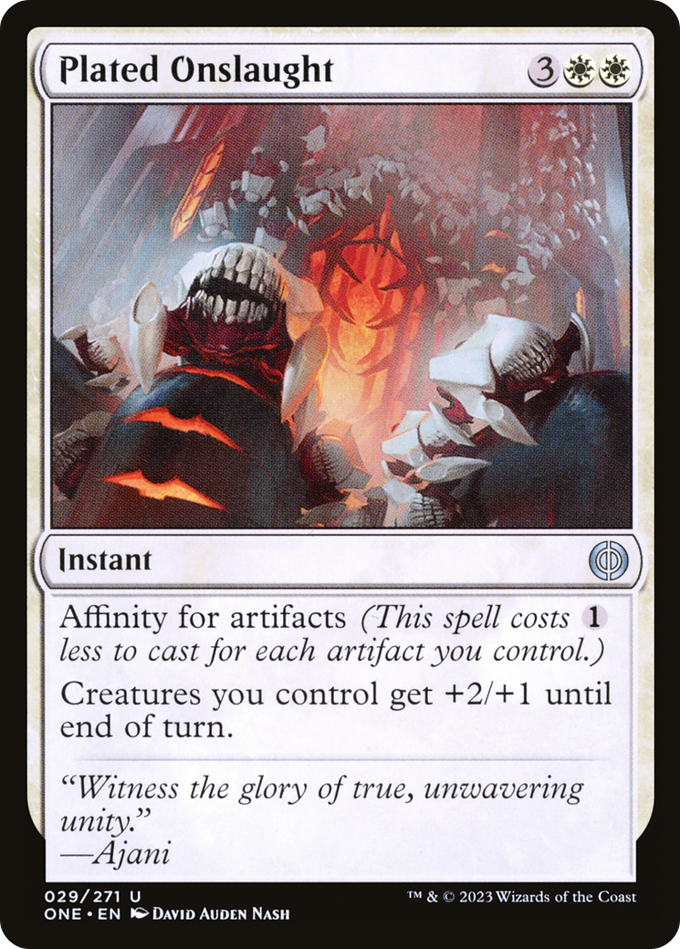 Plated Onslaught [Phyrexia: All Will Be One] | The Gaming Verse