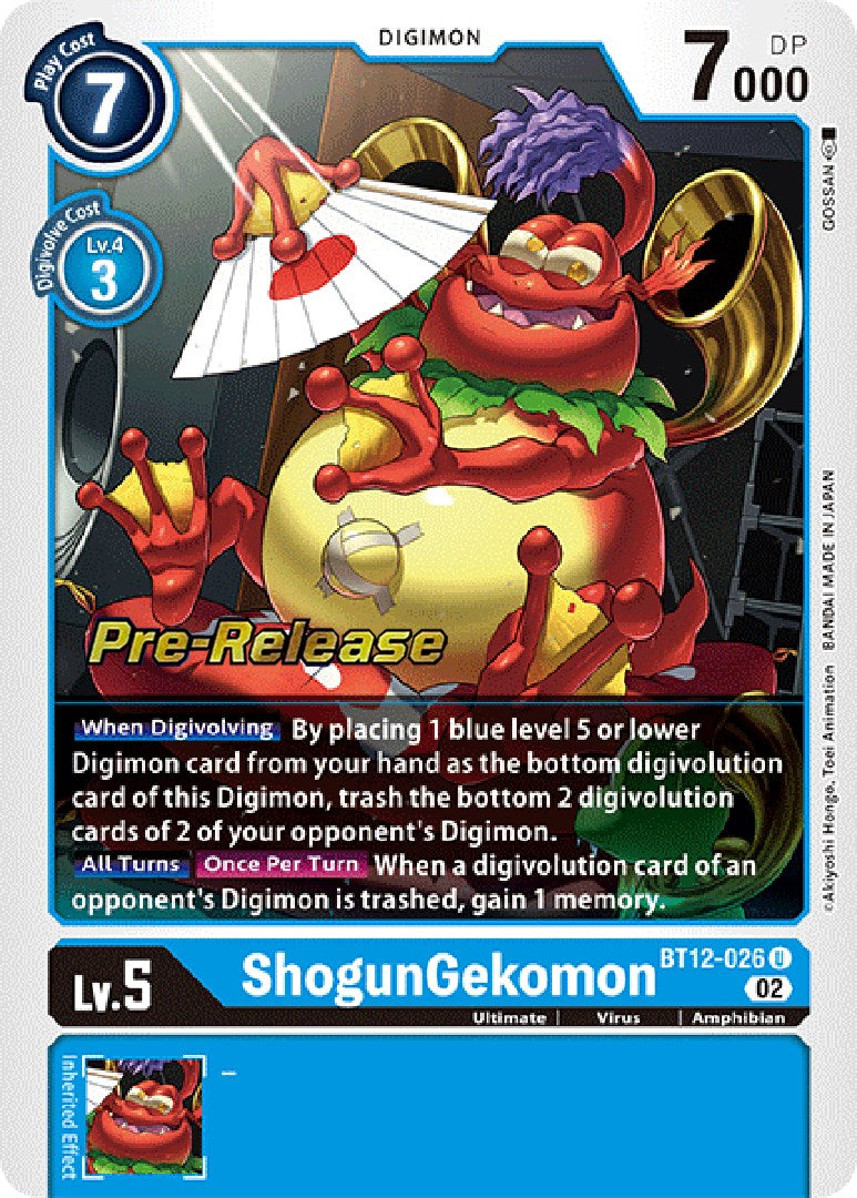 ShogunGekomon [BT12-026] [Across Time Pre-Release Cards] | The Gaming Verse