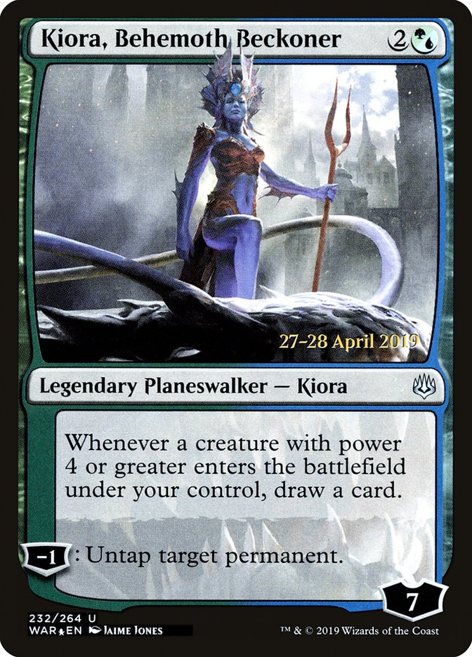 Kiora, Behemoth Beckoner  [War of the Spark Prerelease Promos] | The Gaming Verse