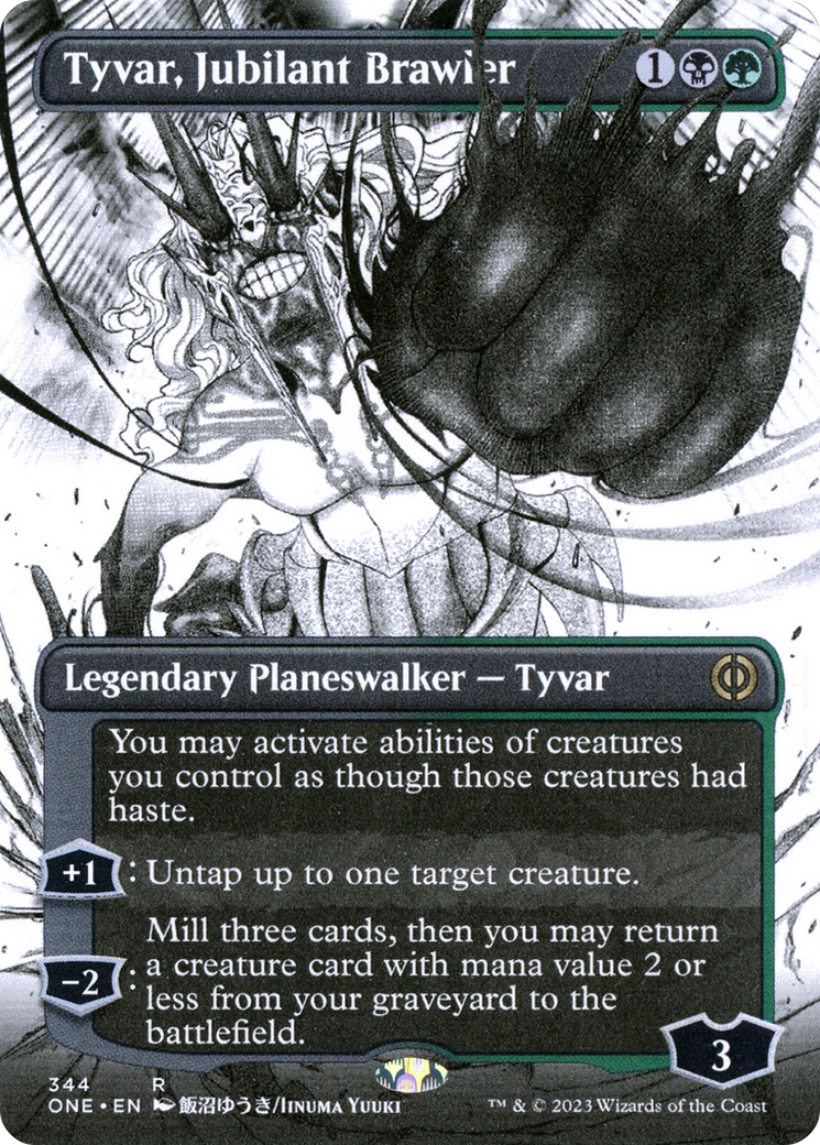 Tyvar, Jubilant Brawler (Borderless Manga) [Phyrexia: All Will Be One] | The Gaming Verse