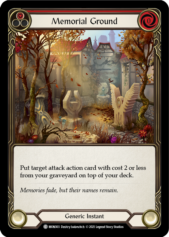 Memorial Ground (Red) (Rainbow Foil) [MON303-RF] 1st Edition Rainbow Foil | The Gaming Verse