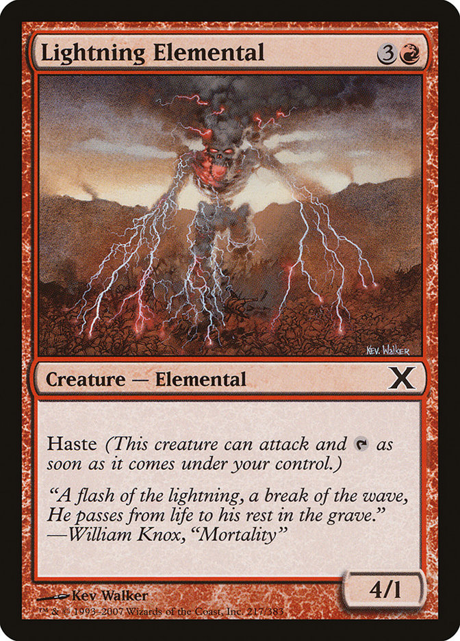 Lightning Elemental [Tenth Edition] | The Gaming Verse