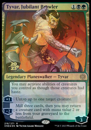 Tyvar, Jubilant Brawler [Phyrexia: All Will Be One Prerelease Promos] | The Gaming Verse