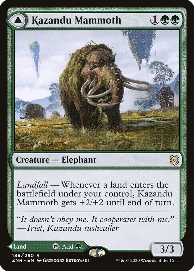 Kazandu Mammoth // Kazandu Valley [Zendikar Rising] | The Gaming Verse