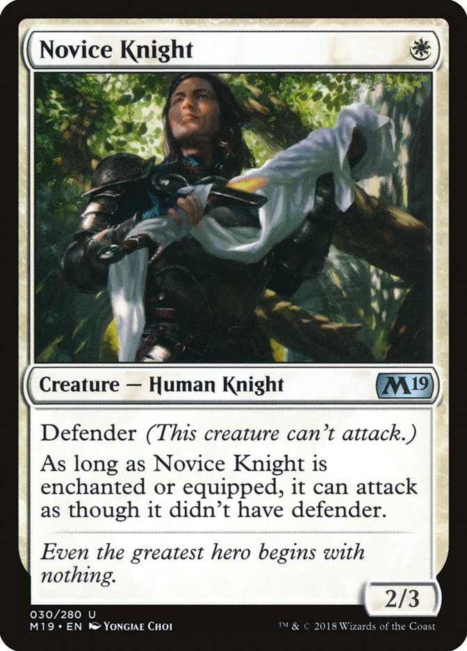 Novice Knight [Core Set 2019] | The Gaming Verse