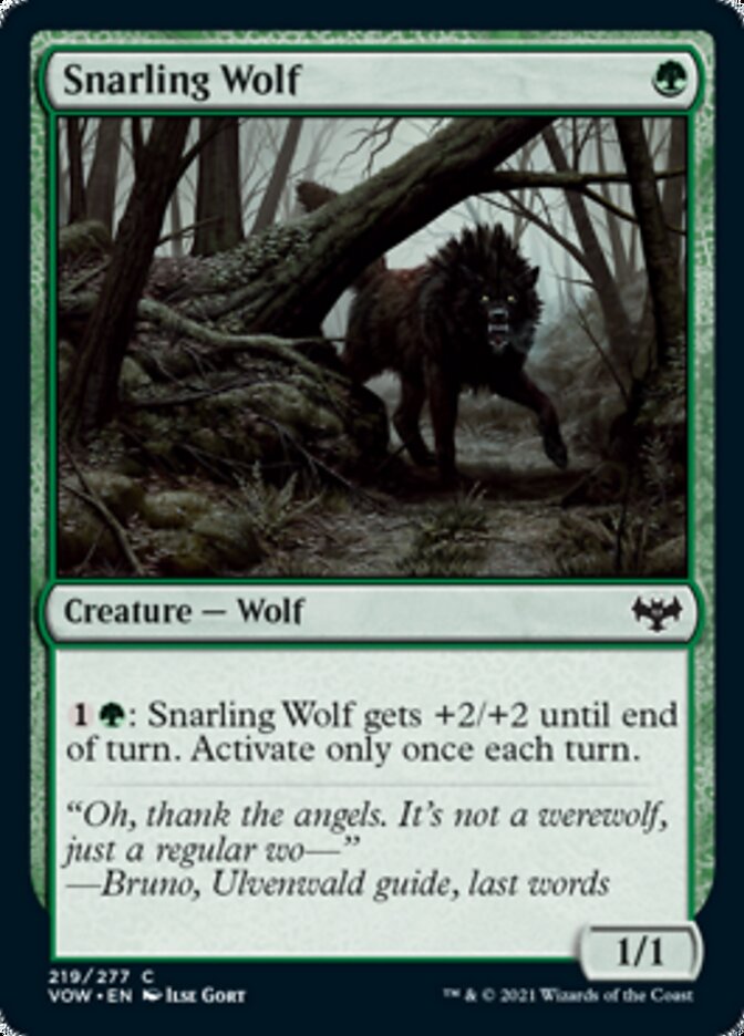 Snarling Wolf [Innistrad: Crimson Vow] | The Gaming Verse